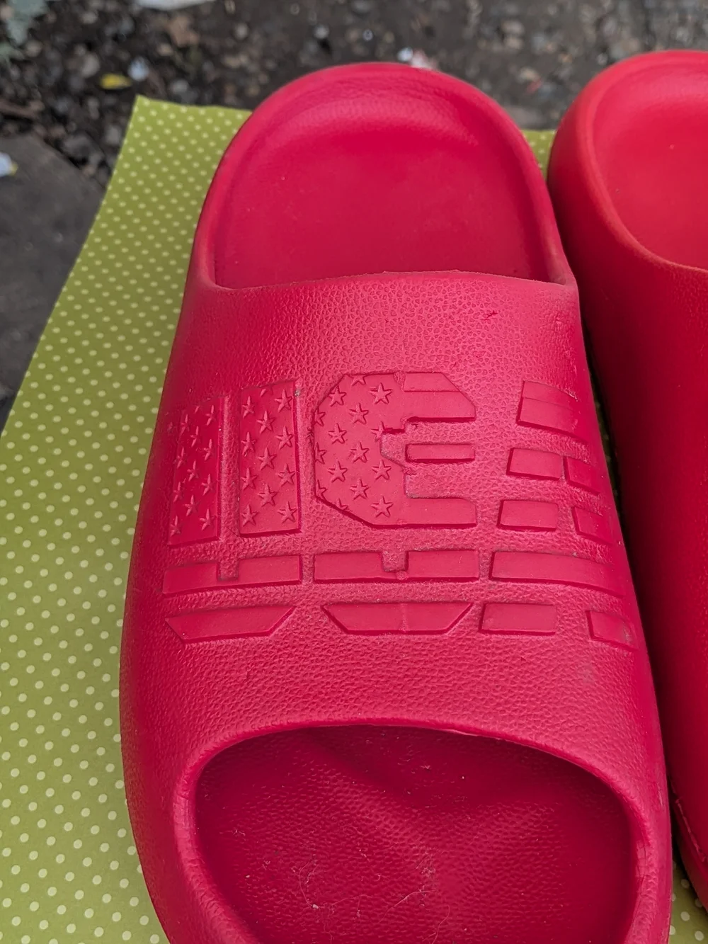 Kids Red Slide Sandals